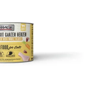 Sparpaket 24 x 200 g Mac's Huhn pur mit ganzen Geflügelherzen Adult Katzen Nassfutter Preisknaller